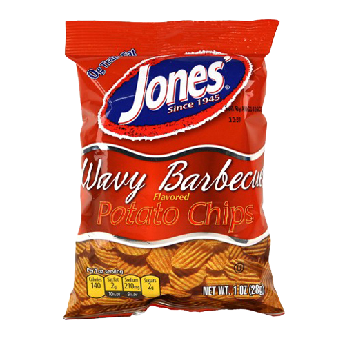 Wavy BBQ Potato Chips 9 oz, 2.25 oz, 1 oz